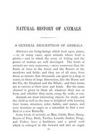 Cover of: Natural history of animals