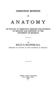 Cover of: Dissection methods in anatomy by Rollo Eugene McCotter