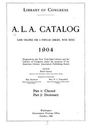 Cover of: A.L.A. catalog.: 8,000 volumes for a popular library, with notes. 1904.