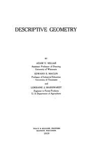 Cover of: Descriptive geometry by A. V. Millar