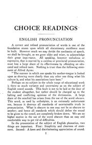 Cover of: Choice readings for public and private entertainments: and for the use of schools, colleges and public readers, with elocutionary advice