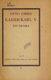 Cover of: Kaiser Karl V by Otto Zarek.