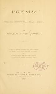 Cover of: Poems: patriotic, descriptive and miscellaneous