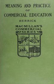 Cover of: Meaning and practice of commercial education