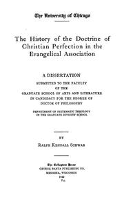 Cover of: The history of the doctrine of Christian perfection in the Evangelical Association
