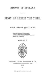 Cover of: History of England during the reign of George the Third.