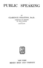 Cover of: Public speaking. by Stratton, Clarence