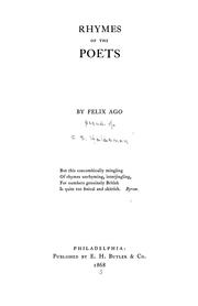 Cover of: Rhymes of the poets
