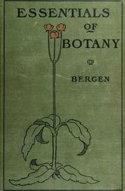 Cover of: Essentials of botany by Joseph Y. Bergen