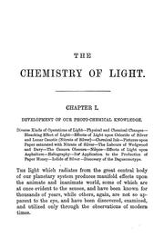 Cover of: The chemistry of light and photography