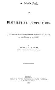 Cover of: A manual of distributive co-operation.