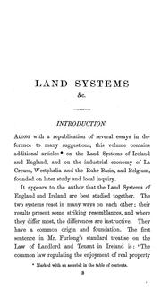 Cover of: Land systems and industrial economy of Ireland, England, and continental countries
