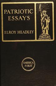 Cover of: Patriotic essays. by Elroy Headley