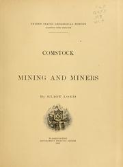 Cover of: Comstock mining and miners by Eliot Lord