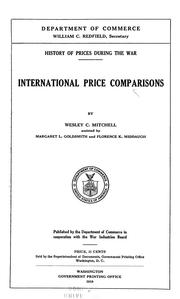 Cover of: International price comparisons by Wesley Clair Mitchell