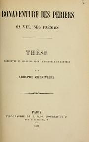 Bonaventure des Périers by Adolphe Chenevière