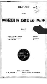 Cover of: Report of the Commission on revenue and taxation.: 1910.