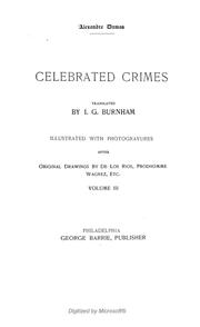 Cover of: Celebrated crimes | Alexandre Dumas