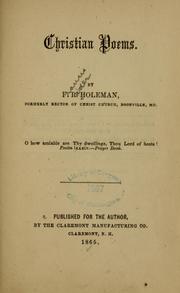 Cover of: Christian poems.