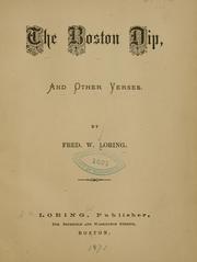 Cover of: The Boston dip, and other verses