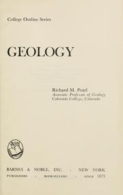 Cover of: Geology by Richard Maxwell Pearl, Richard M. Pearl