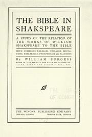 The Bible in Shakspeare by William Burgess