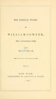 Cover of: Poetical works by William Cowper