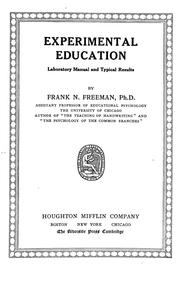 Cover of: Experimental education by Frank Nugent Freeman