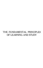 The fundamental principles of learning and study by Edwards, Austin Southwick