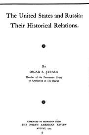 Cover of: The United States and Russia by Oscar S. Straus