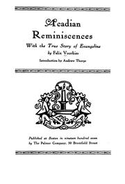 Cover of: Acadian reminiscences by Felix Voorhies
