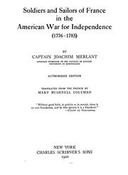 Cover of: Soldiers and sailors of France in the American War for Independence (1776-1783)