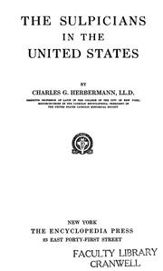 Cover of: The Sulpicians in the United States by Charles George Herbermann