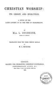 Cover of: Christian worship by Louis Duchesne