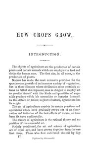 Cover of: How crops grow. by Samuel William Johnson