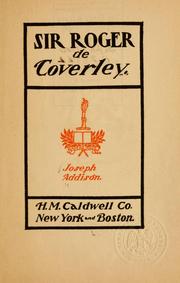 Cover of: Sir Roger de Coverley by Joseph Addison