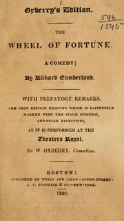 Cover of: The wheel of fortune by Richard Cumberland