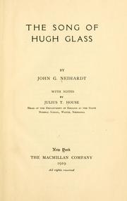 Cover of: The song of Hugh Glass by John Gneisenau Neihardt