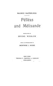 Cover of: Pélléas and Mélisande by Maurice Maeterlinck