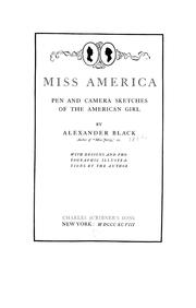 Cover of: Miss America: pen and camera sketches of the American girl