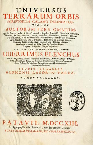 Universus terrarum orbis scriptorum calamo delineatus by Raffaello Savonarola