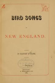 Cover of: Bird songs of New England