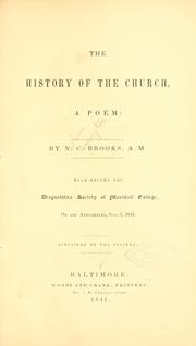 Cover of: The history of the church: a poem