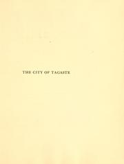 Cover of: So here then are the preachments entitled The city of Tagaste: and A dream and a prophecy
