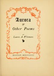 Cover of: Aurora & other poems by Laura Ann Whitmore