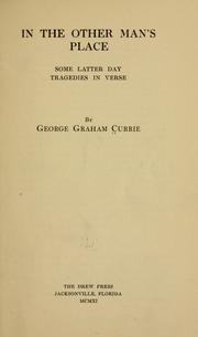 Cover of: In the other man's place by George G. Currie