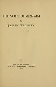 Cover of: The voice of Mizraim | John Walter Paisley