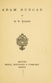 Adam Duncan by Wilson, Herbert Wrigley