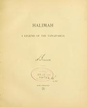 Cover of: Halimah | Octavius Nash Ogden