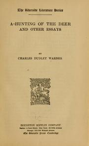 Cover of: A-hunting of the deer by Charles Dudley Warner